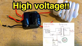 How to create High Voltage and light a fluorescent bulb wireless