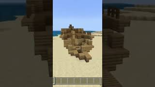 Minecraft boat on land #minecraft #minecraftshorts #shorts