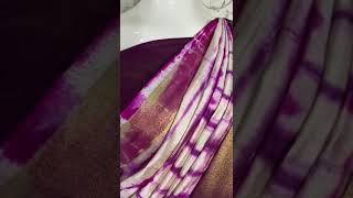 * Tussar silk Sibori  jari border saree with  blouse*