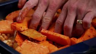 Tom Kerridge Harissa Roast Pumpkin and Feta Salad from Real Life Recipes