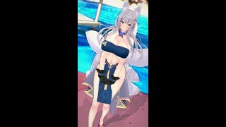 【アズレンショート】水着信濃で「ライカ」IJN Shinano【MMD/アズールレーン/AzurLane/碧蓝航线/벽람항로/KKVMD/4K/60FPS】 #shorts