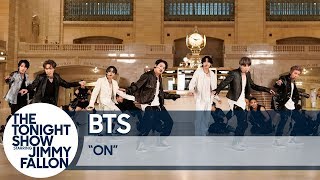 BTS Performs "ON" at Grand Central Terminal for The Tonight Show