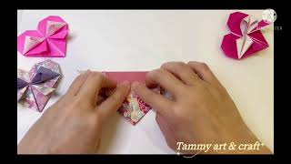 Origami Heart With Ribbon 💝 | Easy Paper Craft | Easy Origami Tutorial DIY