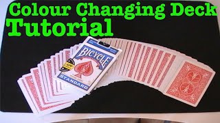 Double colour change card trick REVEALED/ DECK colour change followed by card change