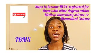 How to get HCPC registered without a BSc in Biomedical Science/Medical laboratory science #ibms#nhs