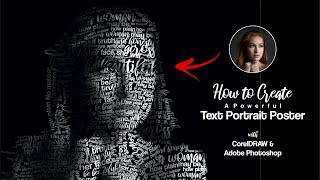 Cara Membuat Efek Foto dalam Tulisan #edukasigrafis - How to Create a Powerful, Text Portrait Poster