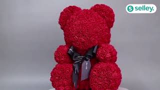 Rosen Teddybär - Teddybären aus Rosen zu verschenken - selley.de