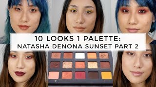 10 Looks 1 Palette With Natasha Denona Sunset Palette - PART 2 Tutorial