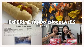 EXPERIMENTANDO CHOCOLATES - VLOGÃO DA LELÊ | Hi Lelê