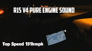 Yamaha R15 V4 | Night Bike Ride | Pure Engine Sound | Bike Status