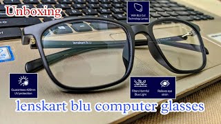 lenskart blu computer glasses Unboxing | zero power | blue light cut glass @499| #lenskart #computer