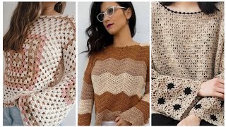 Impressive crochet knit lace Top; blouse pattern ❤️