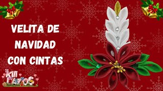 Velita de Navidad con Cinta