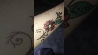 Full Video In Channel #shorts #tattooart #tattoo #flower 🌼💪