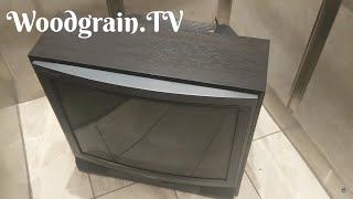 Lifting the 108lb Sony Trinitron KV-2765R Woodgrain CRT TV !!