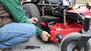 GrassFlap with TEF Pedal Installation on Bradley Stand-on Mower with 48", 52" OR 61" Deck