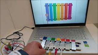 #3 - Xilofono da suonare alla lim e su quello costruito con scratch, makey makey, cartone, alluminio