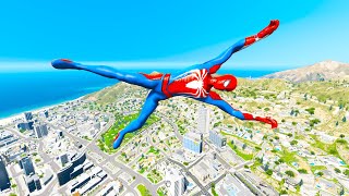 GTA 5 Spiderman Epic Jumps Compilation(GTA V Fails Funny Moments)