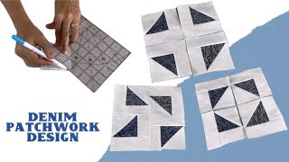 How to sew beautiful and practical denim patchwork design , denim patchwork ideas for bag