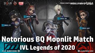 IVL Legends of 2020:  BQ's Notorious Moonlit Match | DOU5 vs GG | Identity V League [Eng Sub]