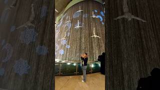 Waterfall Wonder at Dubai Mall #shorts #dubai #explore