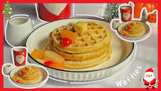 Fluffy waffles 🧇🍓| Christmas Breakfast 🎄☕️