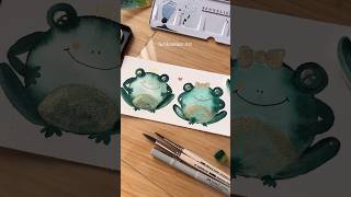 Easy Watercolor Frosch Lesezeichen #bookmark #watercolortutorial #easywatercolor