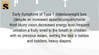 What are the warning signs of type 1 diabetes