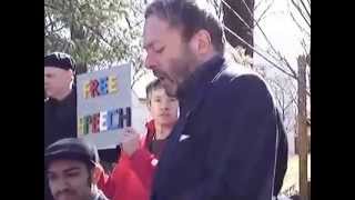 Christopher Hitchens - Freedom of Speech Rally at Danish Embassy