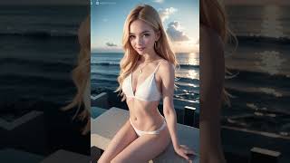 4K #ai art [AI Chemistry Lookbook] Sunkissed Blonde by the Waves! #lookbook #4k #aiart #10