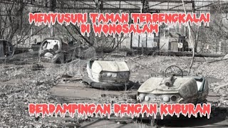 SUSUR TAMAN TERBENGKALAI DI WONOSALAM YANG LOKASINYA BERDAMPINGAN DENGAN KUBURAN