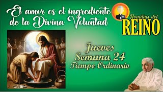 HOMILIA DE HOY: EL AMOR ES EL INGREDIENTE DE LA DIVINA VOLUNTAD - Sept. 19  del 2024