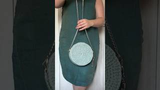 Круглая сумочка крючком из шнура! #crochetbag