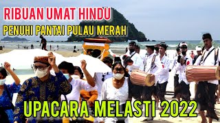 PANTAI PULAU MERAH DIPENUHI RIBUAN UMAT HINDU_UPACARA MELASTI DI BANYUWANGI 27_02_2022