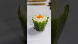 How To Make Cucumber Flower Carving Garnish | Art In Cucumber Flower Carving | vegetable carving🥒🥒🥒