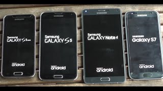 Samsung Galaxy S7 vs Note 4 vs S5 vs S5 mini benchmark test