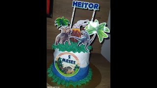 Aprenda esse lindo Bolo Dinossauro. Técnica Wave Cake! Dinosaur cake with the wave cake technique!