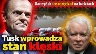 Tusk wprowadza stan klęski, Kaczyński oszczędzał na ludziach. O tym, kto lepiej zarządza w kryzysie