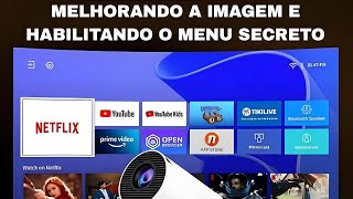 Projetor HY 300, como melhorar a imagem e habilitar o menu secreto?