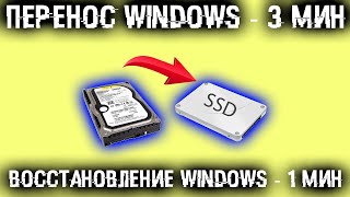 Как перенести Windows на другой SSD/HDD или восстановить Windows за минуты?