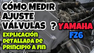 Explicación de cómo medir válvulas en Yamaha