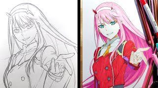 How to Draw Zero Two - [Darling in the Franxx]