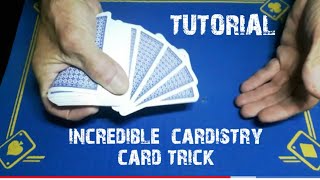 Cardistry card trick card reveal TUTORIAL/easier than it looks👍