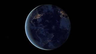 Animation Of Earth At Night Rotating HD!!