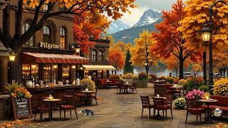 Relaxing Jazz Music for Work and Study ☕ Autumn Coffee Shop Ambience with Vintage Café Scenery