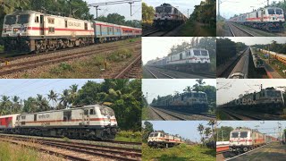 10 in 1 compilation of WAP7 hauled LHB trains | #indianrailways #compilation #wap7