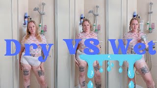 Wet vs Dry: Let's Check This Pink Top in the Shower [4k]