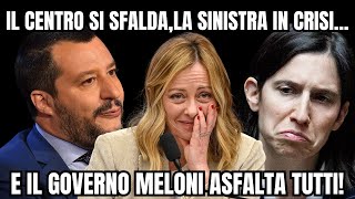 Il centro si sfalda,la sinistra in crisi...e il governo Meloni,Asfalta tutti!