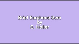 G. Holler | Brief Earphone Gem | #originalsong #originalmusic #newmusic #newsong