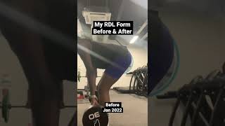 My RDL Form Development from Jan 2022 to Nov 2022! #fitness #workout #gym  #motivation